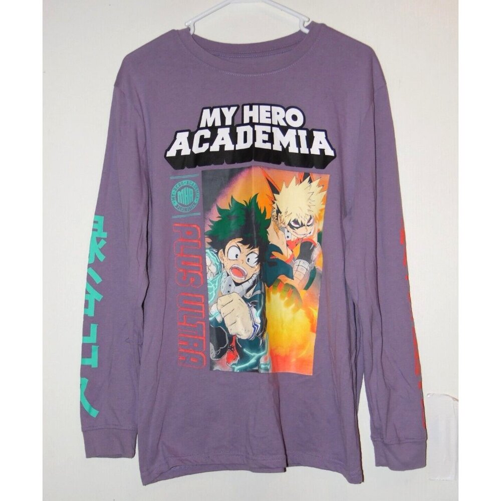 My Hero Academia Funimation Long Sleeve Graphic Plus Ultra Purple Size M